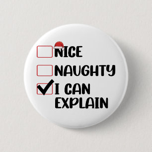 Leuke Stoute Ik Kan De Kerstlijst Van De Kerstman  Ronde Button 5,7 Cm