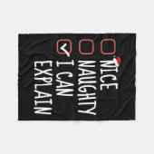 Leuke stoute ik kan grappige kerstlijst Sa uitlegg Fleece Deken (Voorkant (Horizontaal))