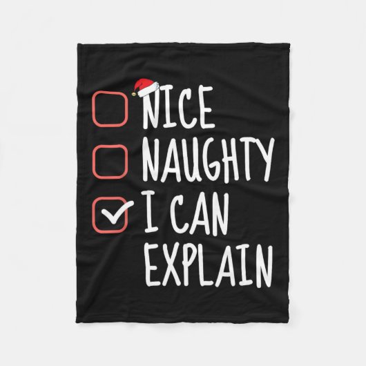 Leuke stoute ik kan grappige kerstlijst Sa uitlegg Fleece Deken (Voorkant)