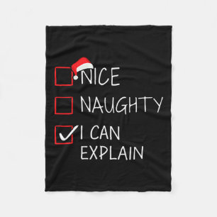 Leuke stoute ik kan uitleggen kerstlijst voor Sant Fleece Deken