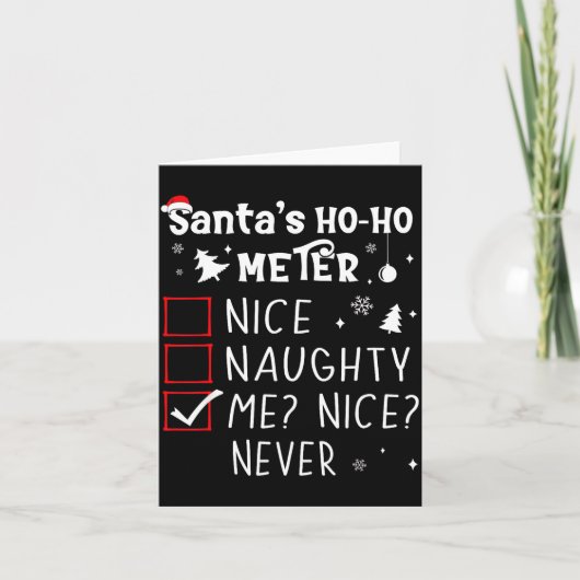 Leuke Stoute Ik_ Leuk_ Nooit_ Kerst Wenslijst Kers Kaart (Voorkant)