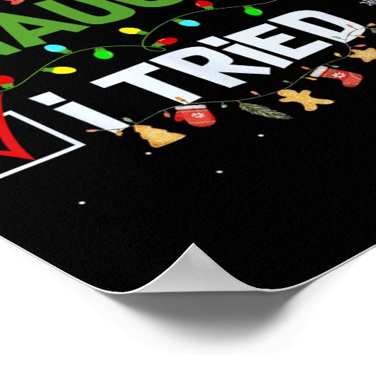 Leuke stoute ik probeerde grappige kerst pjs famil poster (Hoek)