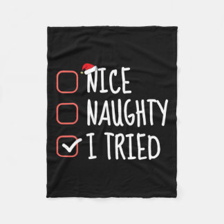 Leuke stoute ik probeerde grappige kerstlijst Sant Fleece Deken