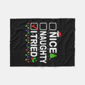 Leuke stoute ik probeerde kerstverlichting kerstmu fleece deken (Voorkant (Horizontaal))