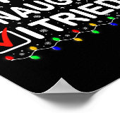 Leuke stoute ik probeerde kerstverlichting kerstmu poster (Hoek)