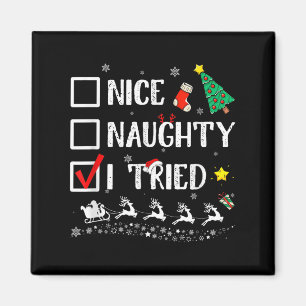 Leuke Stoute Ik Probeerde Schattige Kerstboom Kers Magneet