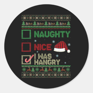 Leuke stoute ik was hanger lelijke trui kerst l ronde sticker