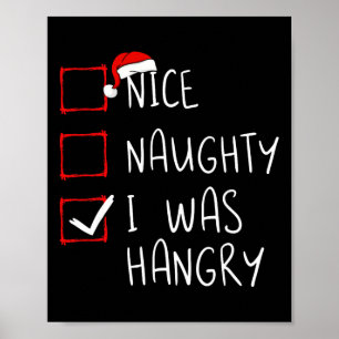 Leuke Stoute Ik Was Hangerig Kerst Lijst Xmas Kers Poster