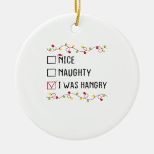 Leuke Stoute Ik Was Hangerig Lijst Kerstmis Keramisch Ornament