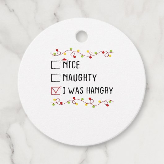 Leuke Stoute Ik Was Hangerige Lijst Kerstmis Bedankjes Labels (Voorkant)