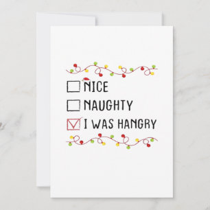 Leuke Stoute Ik Was Hangerige Lijst Kerstmis  Feestdagenkaart