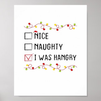 Leuke Stoute Ik Was Hangerige Lijst Kerstmis  Poster