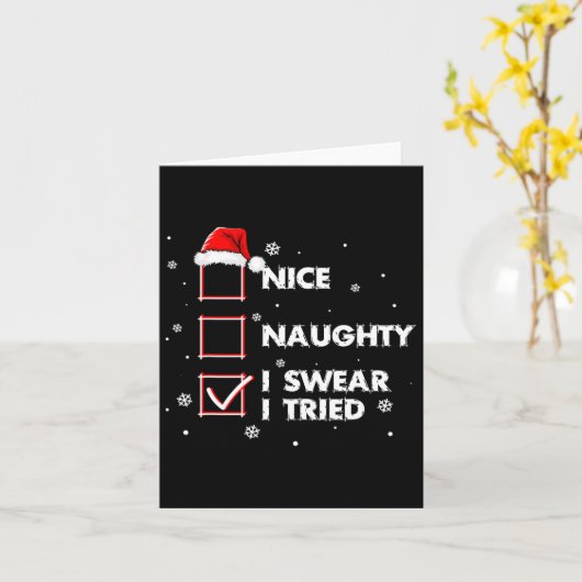 Leuke Stoute Ik Zweer dat Ik het Geprobeerd Heb T- Kaart (Gele Bloem)