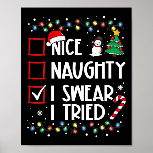 Leuke stoute ik zweer dat ik probeerde kerst famil poster (Voorkant)