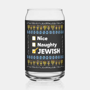 Leuke Stoute Joodse Hanukkah Hete Trui Blikvorm Glas
