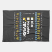 Leuke Stoute Joodse Hanukkah Horrortrui Theedoek (Horizontaal)