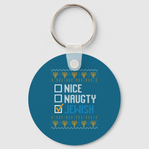 Leuke Stoute Joodse Hete Kersttrui Grappige H Sleutelhanger