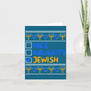 Leuke Stoute Joodse Lelijke Hanukkah Chanukah Trui Kaart