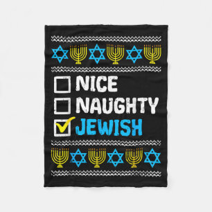 Leuke Stoute Joodse Lelijke Hanukkah Trui Chanukah Fleece Deken
