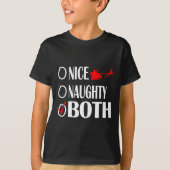 Leuke stoute kerst beide grappig t-shirt (Voorkant)