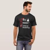 Leuke Stoute Kerst Computerprogrammeur Vakantie T-shirt (Voorkant volledig)