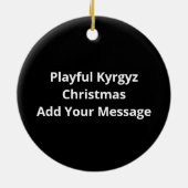 Leuke Stoute Kerst Kyrgyzstan Erfgoed  Keramisch Ornament (Achterkant)