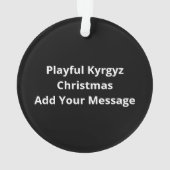 Leuke Stoute Kerst Kyrgyzstan Erfgoed  Ornament (achterkant)