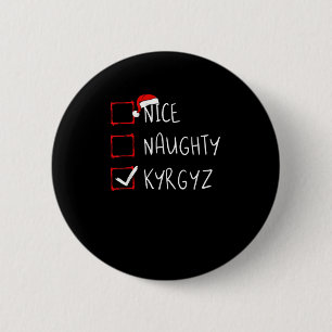 Leuke Stoute Kerst Kyrgyzstan Erfgoed Ronde Button 5,7 Cm