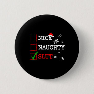 Leuke stoute kerstlijst Grappige feestelijke kerst Ronde Button 5,7 Cm