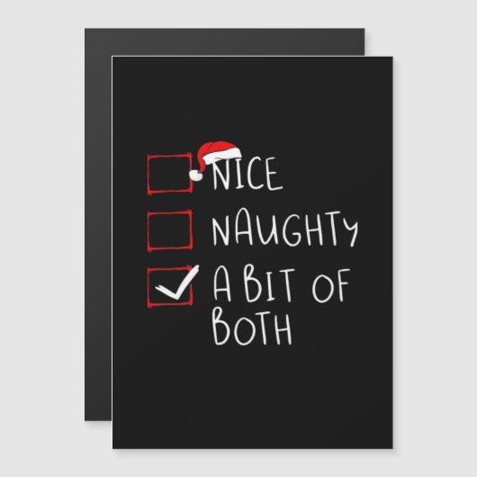 Leuke Stoute Kerstman Hoed Humor Sfeer  (Voorkant / Achterkant)