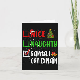 Leuke stoute kerstman Ik kan je kerstlijst uitlegg Kaart