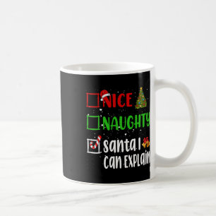 Leuke stoute kerstman Ik kan je kerstlijst uitlegg Koffiemok