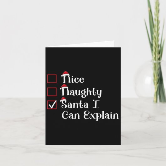 Leuke stoute kerstman kan ik Schattigee kerst uitl Kaart (Voorkant)