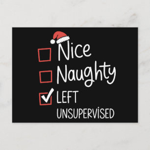 Leuke Stoute Kerstmanlijst Onbegeleid Feestdagenkaart
