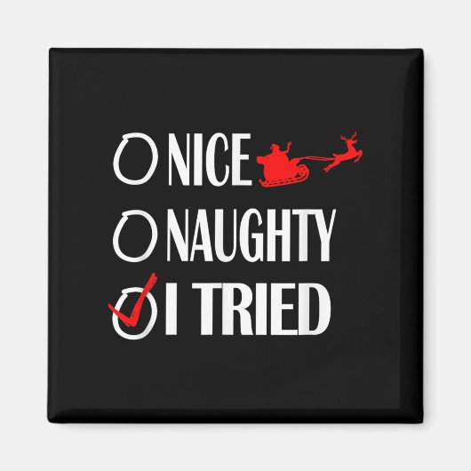 Leuke Stoute Kersttrui Die Ik Heb Geprobeerd Grapp Magneet (Voorkant)