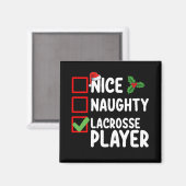 Leuke Stoute Lacrosse Speler Kerstlijst Magneet (Voorkant / Achterkant)