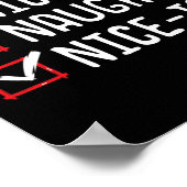 Leuke stoute leuke kerstlijst poster (Hoek)