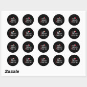 Leuke stoute leuke kerstlijst ronde sticker (Vel)