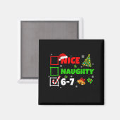 Leuke Stoute Lijst 67 Kerst Brainrot Grappig 6-7  Magneet (Voorkant / Achterkant)