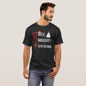 Leuke Stoute Lijst Kerst Hobby Geocaching Grappig T-shirt (Voorkant volledig)