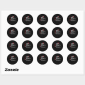 Leuke Stoute Linker Onbegeleid Kerstlijst Ronde Sticker (Vel)