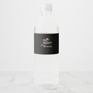 Leuke Stoute Linker Onbegeleidde Kerstlijst   Waterfles Etiket