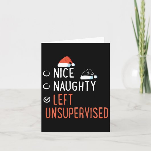 Leuke Stoute Links Onbegeleidde Kerstmannenlijst K Kaart (Voorkant)