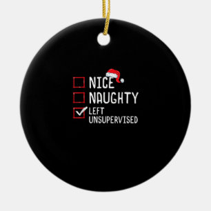 Leuke Stoute Links Ongesuperviseerde Kerstlijst Keramisch Ornament
