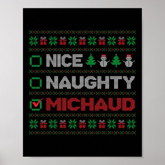 Leuke Stoute Michaud Kerstlijst Lelijk Poster (Voorkant)