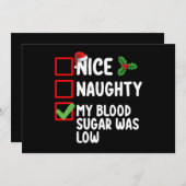 Leuke Stoute Mijn Bloedsuiker Was Laag Diabetes Ch Kaart (Voorkant / Achterkant)