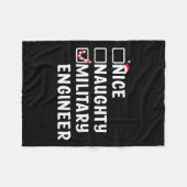 Leuke stoute Militaire Ingenieur Grappige Kerst En Fleece Deken (Voorkant (Horizontaal))