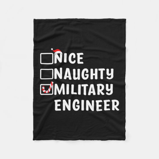 Leuke stoute Militaire Ingenieur Grappige Kerst En Fleece Deken (Voorkant)