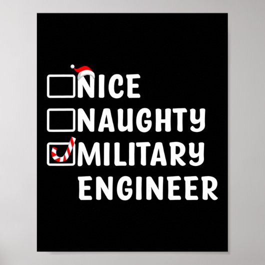 Leuke stoute Militaire Ingenieur Grappige Kerst En Poster (Voorkant)