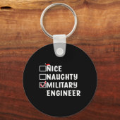 Leuke stoute Militaire Ingenieur Grappige Kerst En Sleutelhanger (Voorkant)
